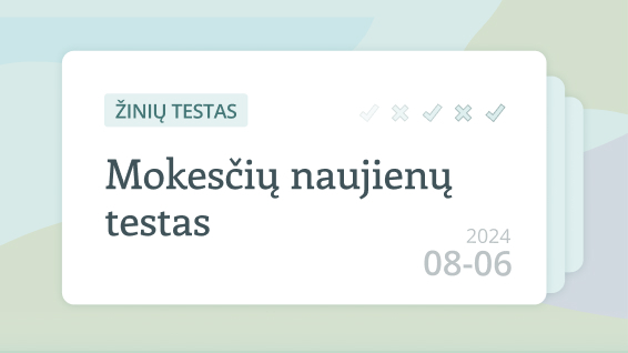 Mokesčių naujienų testas